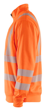 Blåkläder 3564 High vis Sweatshirt Half zip produktbillede med tryk