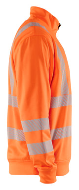 Blåkläder 3564 High vis Sweatshirt Half zip produktfoto til broderi