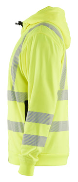 Blåkläder 3565 High vis Hættetrøje Full zip produktfoto med tryk