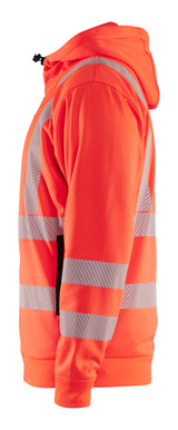 Blåkläder 3565 High vis Hættetrøje Full zip produktbillede til broderi
