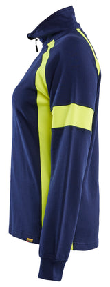 Blåkläder 3566 Dame Sweatshirt Half Zip produktbillede med logo