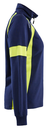 Blåkläder 3566 Dame Sweatshirt Half Zip produktfoto med tryk