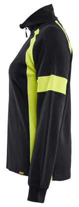Blåkläder 3566 Dame Sweatshirt Half Zip materiale med firmalogo