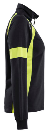 Blåkläder 3566 Dame Sweatshirt Half Zip nærbillede med logo