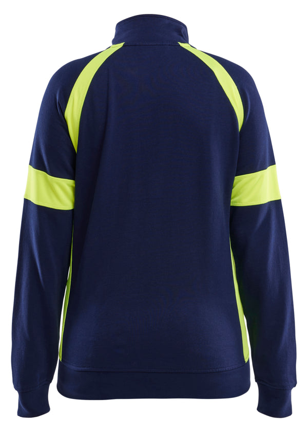Blåkläder 3568 Dame Sweatshirt Full Zip med tryk eller logo – arbejdstøj og firmatøj