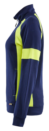 Blåkläder 3568 Dame Sweatshirt Full Zip produktbillede med logo