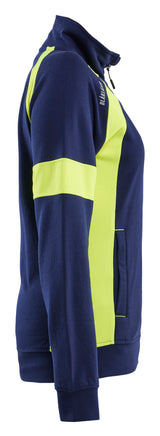 Blåkläder 3568 Dame Sweatshirt Full Zip produktfoto med tryk