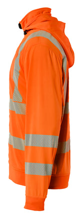 Blåkläder 3573 High Vis Sweatshirt med aftagelig hætte produktbillede med tryk