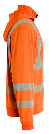 Blåkläder 3573 High Vis Sweatshirt med aftagelig hætte produktfoto til broderi