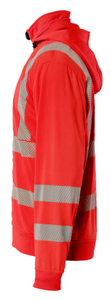 Blåkläder 3573 High Vis Sweatshirt med aftagelig hætte nærbillede med tryk