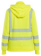 Blåkläder 3574 Dame High Vis Sweatshirt med aftagelig hætte produktbillede med logo