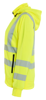 Blåkläder 3574 Dame High Vis Sweatshirt med aftagelig hætte produktfoto med tryk