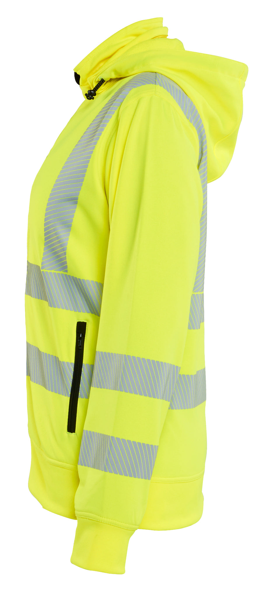 Dame High Vis Sweatshirt med aftagelig hætte