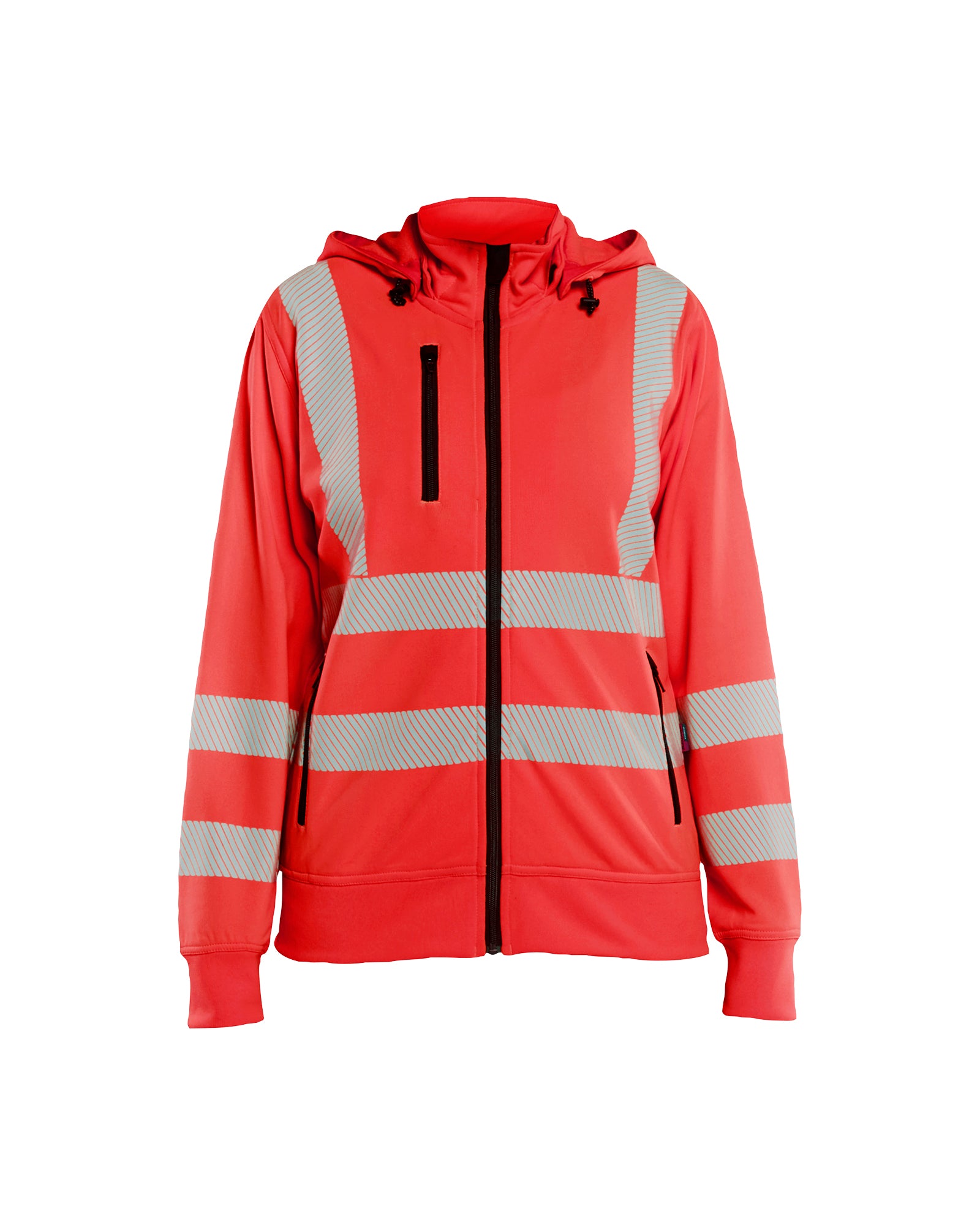 Blåkläder 3574 Dame High Vis Sweatshirt med aftagelig hætte, High Vis Rød