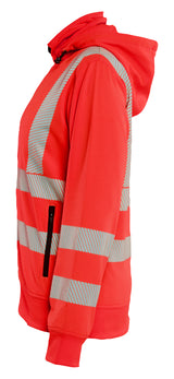 Blåkläder 3574 Dame High Vis Sweatshirt med aftagelig hætte materiale med logo