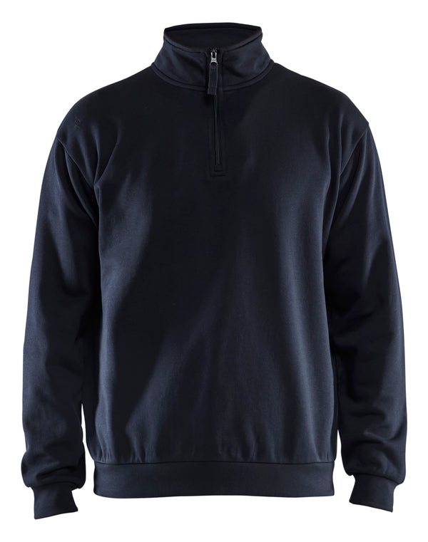 Blåkläder 3587 Sweatshirt Half zip med tryk eller logo – arbejdstøj og firmatøj