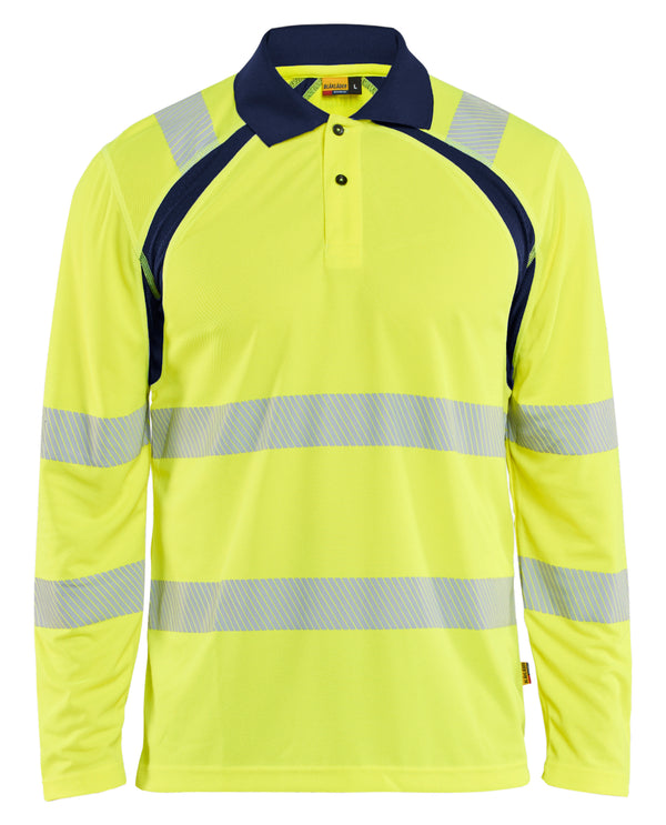 Blåkläder 3598 High Vis UV Polo Lang Ærme med tryk eller logo – arbejdstøj og firmatøj