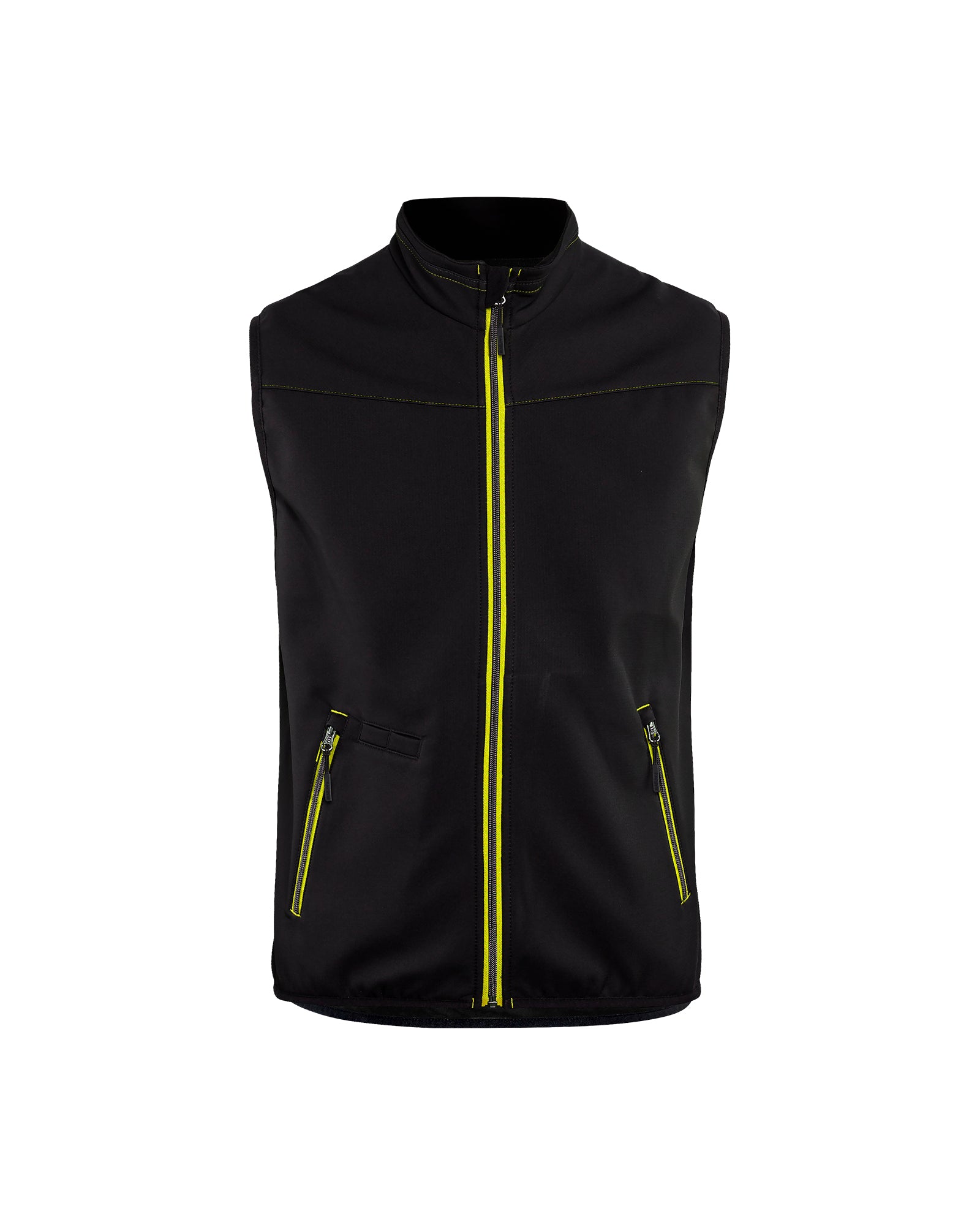 Blåkläder 3850 Softshell Vest, Sort/High Vis Gul