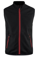 Blåkläder 3850 Softshell Vest detalje med firmalogo