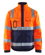 Blåkläder 4023 High Vis Arbejdsjakke detalje med firmalogo
