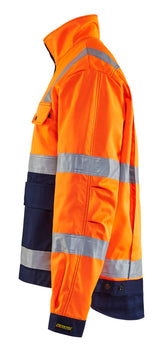 Blåkläder 4023 High Vis Arbejdsjakke nærbillede med tryk