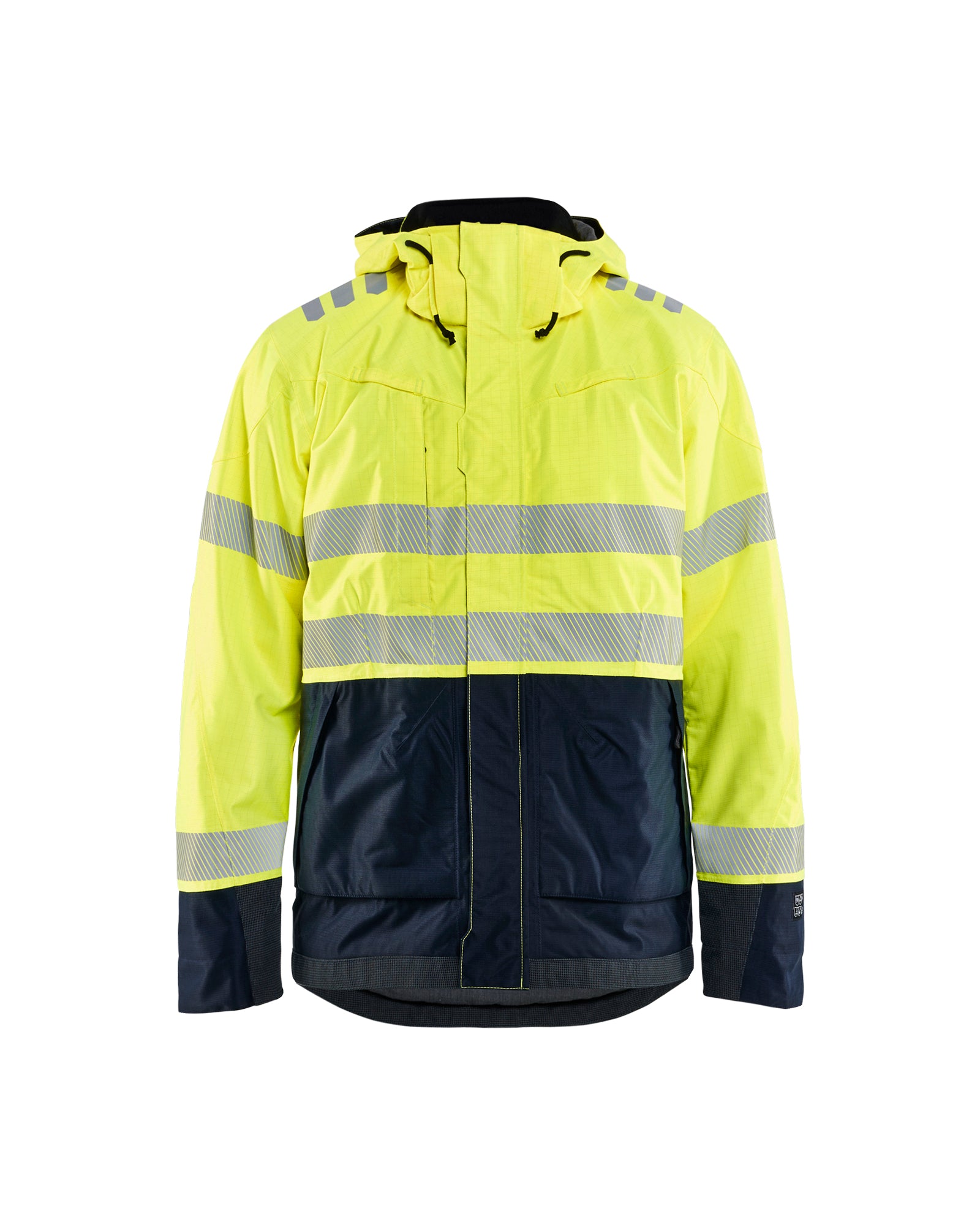Blåkläder 4088 Multinorm Skaljakke Inherent, High Vis Gul/Marineblå