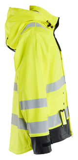Blåkläder 4302 High Vis Regnjakke Level 2 produktbillede med tryk