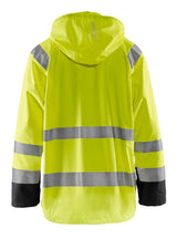 Blåkläder 4323 High Vis Regnjakke Level 1 nærbillede med logo