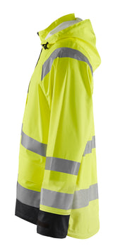 Blåkläder 4323 High Vis Regnjakke Level 1 produktbillede med tryk
