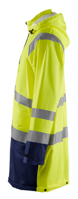 Blåkläder 4324 High Vis Regnjakke Level 1 produktfoto med tryk