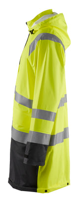 Blåkläder 4324 High Vis Regnjakke Level 1 produktbillede med tryk