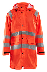 Blåkläder 4324 High Vis Regnjakke Level 1 detalje med firmalogo