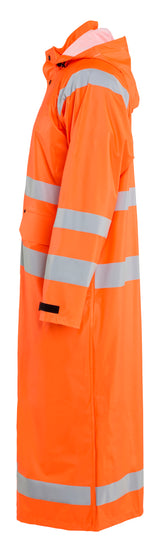 Blåkläder 4325 High Vis Regnjakke Level 1 nærbillede med tryk