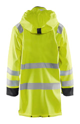 Blåkläder 4326 High Vis regnjakke Level 3 nærbillede med logo
