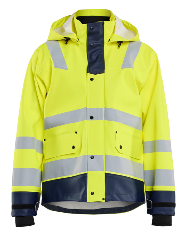 Blåkläder 4327 High Vis Regnjakke Level 3 med tryk eller logo – arbejdstøj og firmatøj