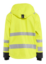 Blåkläder 4327 High Vis Regnjakke Level 3 nærbillede med logo