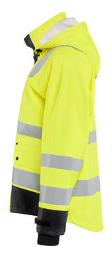 Blåkläder 4327 High Vis Regnjakke Level 3 produktbillede med tryk