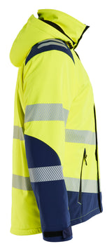 Blåkläder 4400 High Vis Letforet Vinter Softshelljakke detalje til broderi