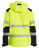 Blåkläder 4400 High Vis Letforet Vinter Softshelljakke nærbillede med logo