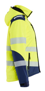 Blåkläder 4401 Dame High Vis Letforet Vinter Softshelljakke detalje til broderi