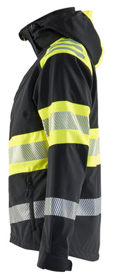 Blåkläder 4404 Dame High Vis Softshell Jakke produktbillede med tryk