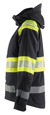 Blåkläder 4430 Dame High Vis Skaljakke nærbillede med tryk
