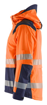 Blåkläder 4435 High Vis Skaljakke nærbillede med tryk