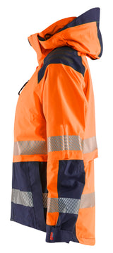 Blåkläder 4436 Dame High Vis Skaljakke nærbillede med tryk