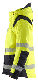 Blåkläder 4455 High Vis Vinterjakke produktbillede med tryk