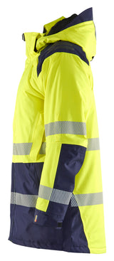 Blåkläder 4457 High Vis Vinterparkajakke produktfoto med tryk