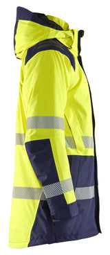 Blåkläder 4457 High Vis Vinterparkajakke detalje til broderi
