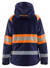 Blåkläder 4470 Dame High Vis Vinterjakke nærbillede med logo
