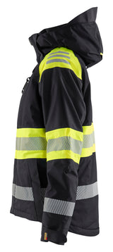 Blåkläder 4470 Dame High Vis Vinterjakke nærbillede med tryk