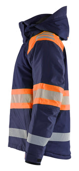 Blåkläder 4480 High Vis Vinterjakke produktbillede med tryk